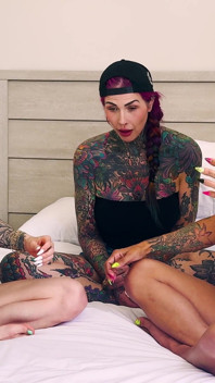 Three Girls in a Nonstop Sneezing Fit: Mars Solo, Inked2plz, Andi Wild