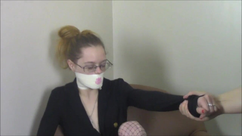Selfgags classic: Lazy Sex Worker In Tight Tape Bondage!