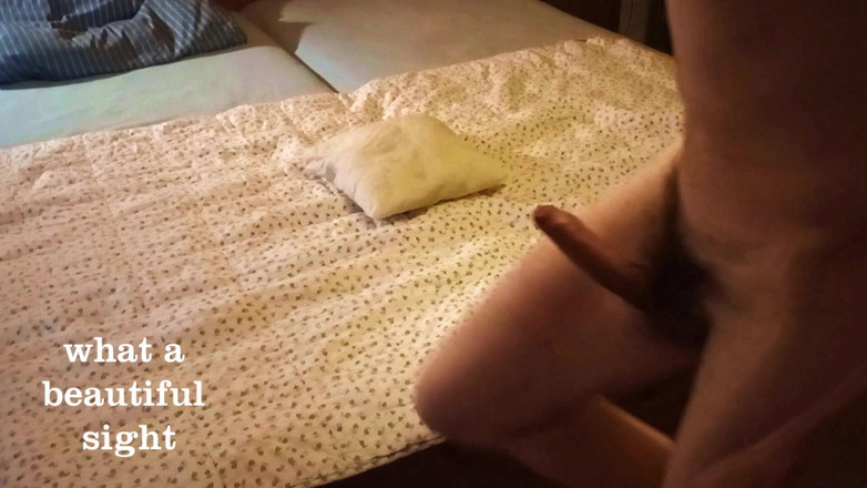 Mark Hannes: Naakte bedbult masturbatie