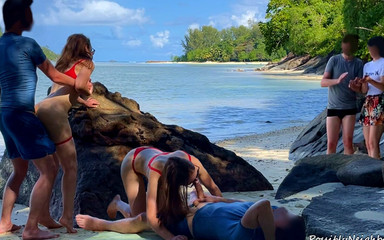 Neighbours Girl: Lost in paradise - Beim ficken an einem einsamen strand erwischt