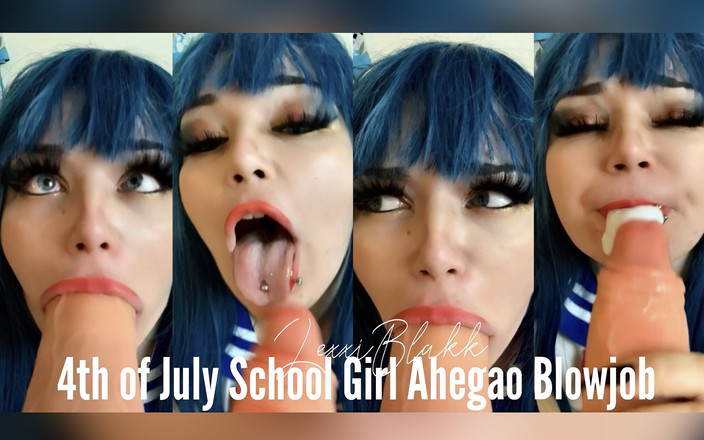 LexxiBakk: Blowjob ahegao gadis kampus 4 Juli