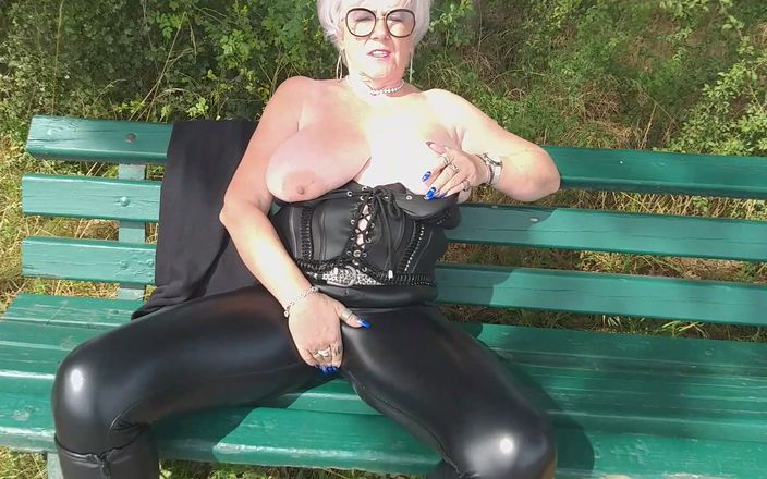 PureVicky66: German Granny with Huge Boobs Gets Horny on a Walk...