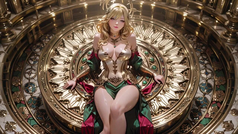 Seraphina Vale: La reine d’or arrive ! Séduction divine sous une armure vert-or,...