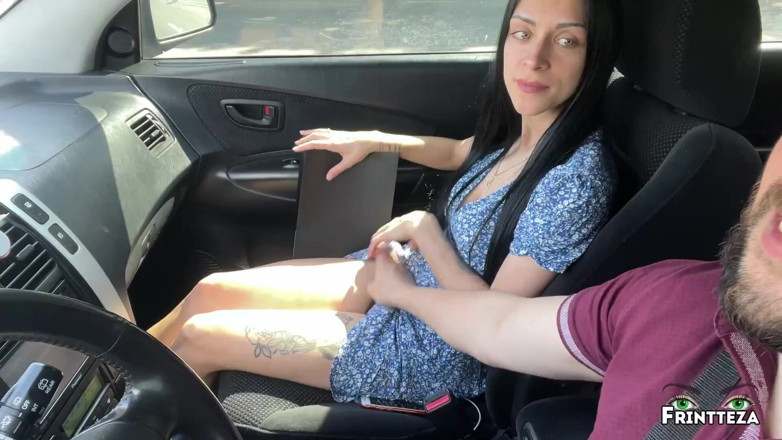Frintteza: Stepmom makes a DeepThroat to Stepson in the car to...