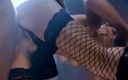 Pornstars Forever: Brunette babe wearing fishnet stockings gets facialized during hardcore sex