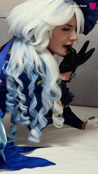 The Kinky Furina From Genshin Impact Prefers Aether's Nutritious Cum, Which Is Supposed to End up in Her Shaved Pussy