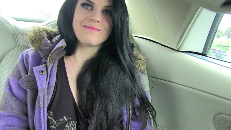 Kinky Porn Freaks: Lucia Love gets naked in a car and pisses outdoor