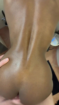Petite Ebony Sucks and Fucks in the Bathroom