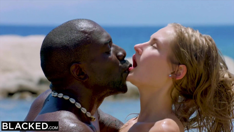 Blacked: BLACKED Strong black man fucks blonde tourist on the beach