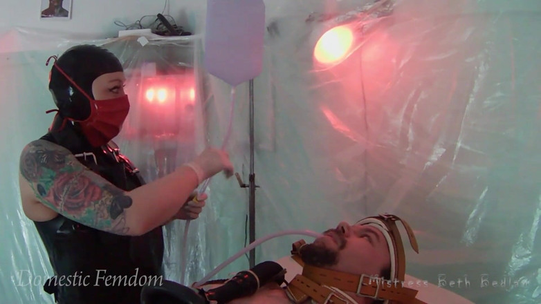 Domestic femdom: Modified Part 1 - Stapling up the Mangina