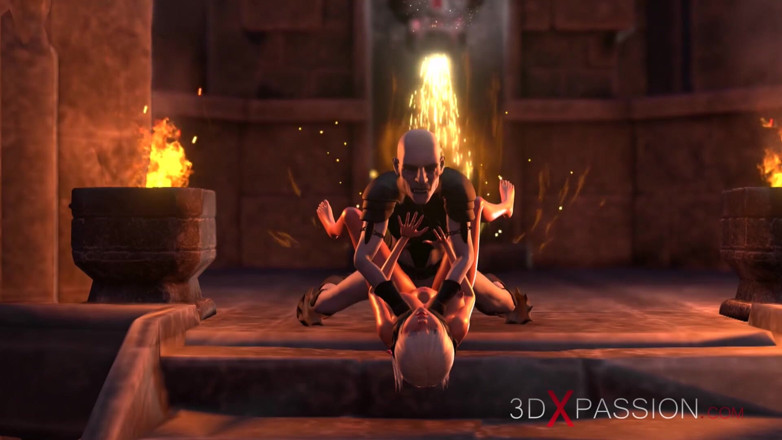3dxpassion: Necromancer fucks hard teenage girl in the place of rituals
