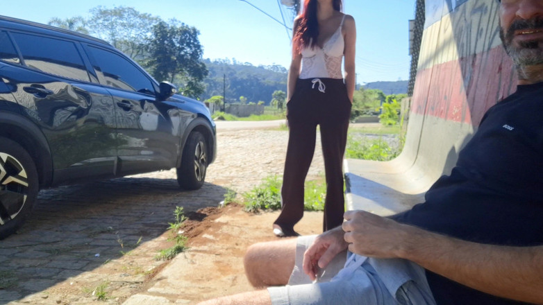 FannySquirting: Risky Masturbation with a Stranger at a Bus Stop!
