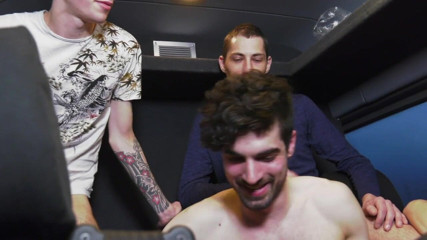 Crunch Boy: Boys fuck in a bus, part 1