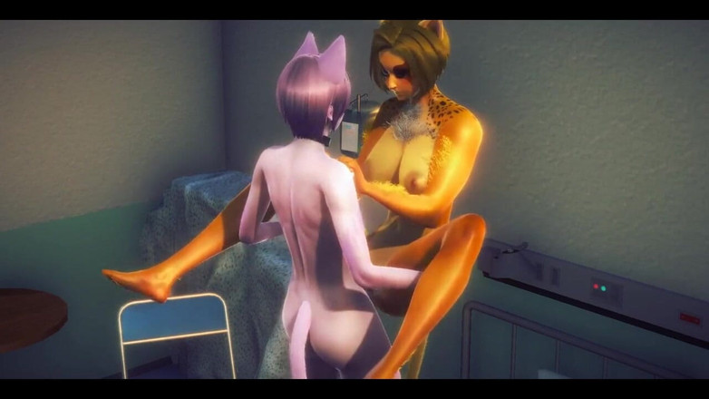 HentaiTubes: Furry Hentai - Mew the Cat and Gepard Kinky Sex - Japanese...