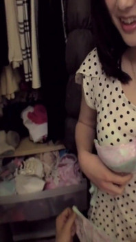 Japanese Teen with Hairy Pussy Blows a Guy and Get Teased in the Bathroom
