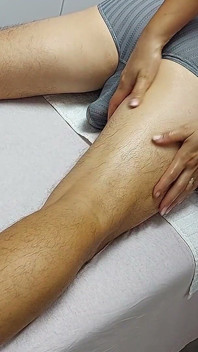 Cumshot Surprise During Massage! Blonde Masseuse with Big Boobs Made Her Client Ejaculate in Underwear