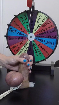 She Inserts a 30cm Probe All the Way Into His Meaty Cock. Playing BDSM Roulette.
