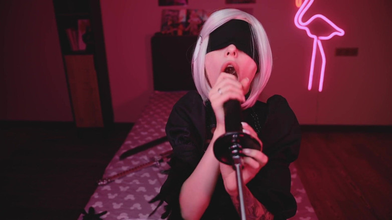 Mysweetalice: BBC Nier Automata cosplay BBC kouření Mysweetalice alias Mykinkydope