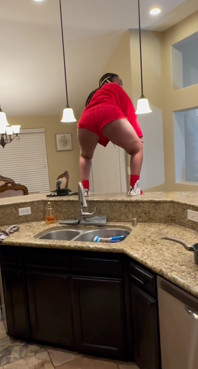 Big Booty Ebony Kitchen Top Ass Clapping