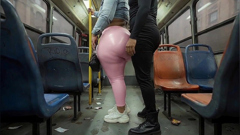 Xprohibidox1: Balaclava BBW Gets Ass in Tight Shiny Pink Pants - Public...