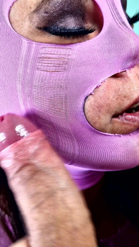 POV Katy Kat Pink Nylon Encasement Blowjob