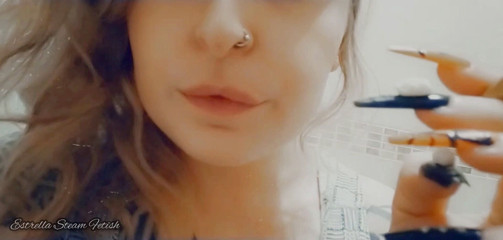 Estrella Steam: Close up smoking NO AUDIO