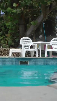 Ebony BBW Vanessa Del Shows Off Her Massive Tits As She Bounces In The Pool