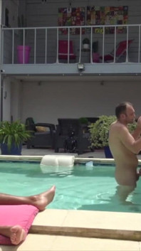 Twink fucked raw by his friend in the swimming pool