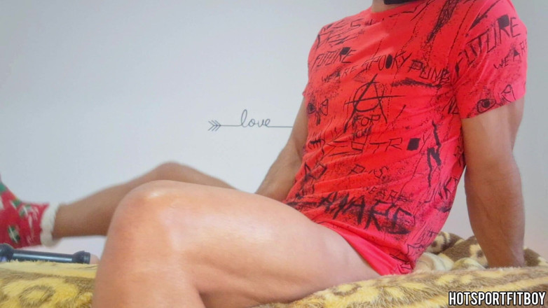Hotsportfitboy: Fucking Two Fleshlights in Xmas Socks - Huge Cum Inside &amp; Tight...
