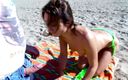 WWMAMM: Young Spanish nympho seducing a random photographer on the beach
