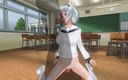 H3DC: 3D Hentai Neko Girl Fucks with Two Teachers in the...