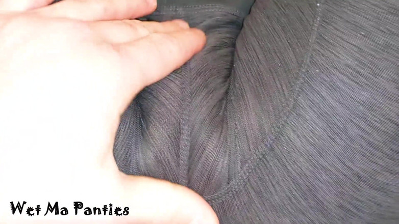 Wet ma panties: Hot stepsister teasing himwith her new yoga pants !! Part 1