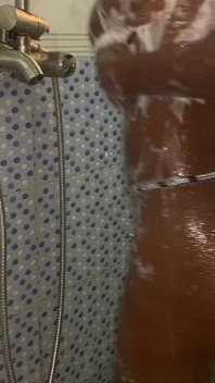 Hot Petite Ebony Babe Enjoys Solo Moment in the Bathroom Caressing Her Small Boobs