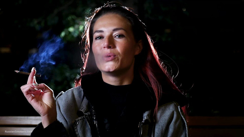 Russian Smokers: Sexy Russian Beauty Smoking Cigarette by Seaside