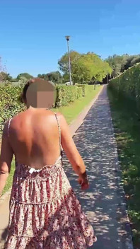 Pussy Flash - My Exhibitionist Wife Walks Naked in the Street Where Many People Pass - Caught!!!