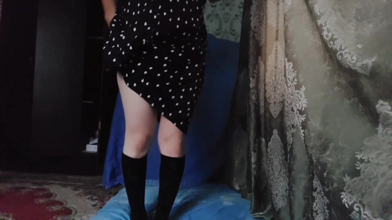 Kitty_Cross: 顽皮的变性人女孩试穿可爱的夏装