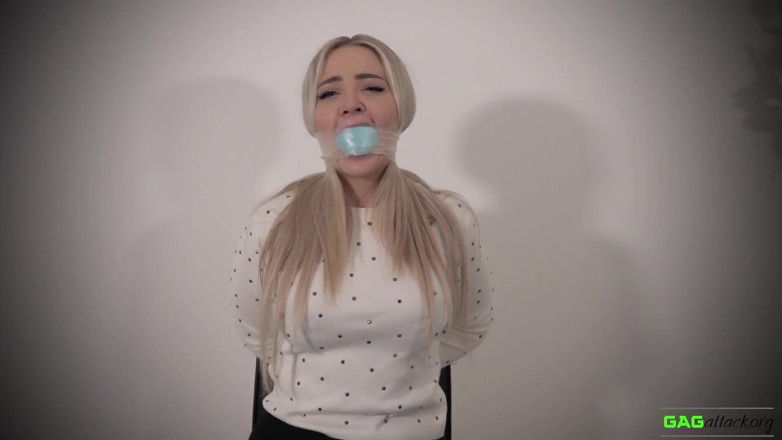 Gag Attack: Aubrey - clear tape gags