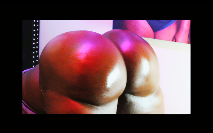 Dzaddy long strokes: Cur gras SSBBW în picioare, dat din cur, uns cu ulei