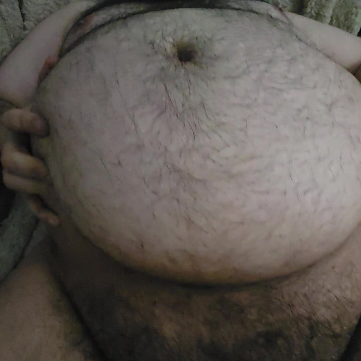 Chunky Belly Boy: Grande urso chub massagem na barriga, dedilhado de umbigo, pedido # 1