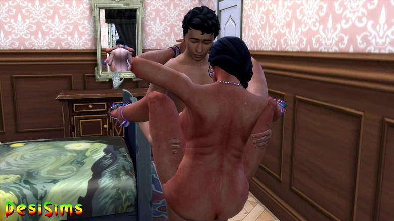 Desi Sims: अंग्रेज संस्करण - देसी मल्लू साड़ी वाली आंटी लड़के के साथ धोखा कर रही है - Wickedwhims