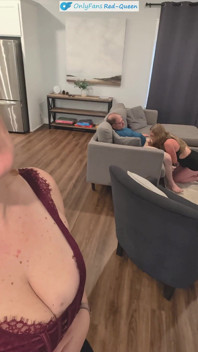 Cuckquean Selfie - Redhead Cuckold Wife Films Husband Fuck Blonde in Doggy