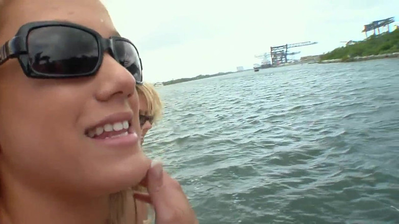 LesbianFantasies: Outdoor orgy lesbian action on the boat