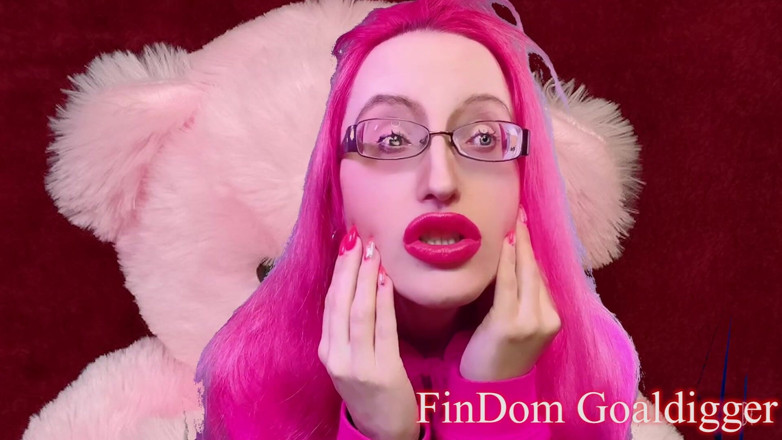 FinDom Goaldigger: Fuckable pink plush toy transformation