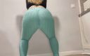 Your fantasy studio: Farts and squats in turquoise leggings