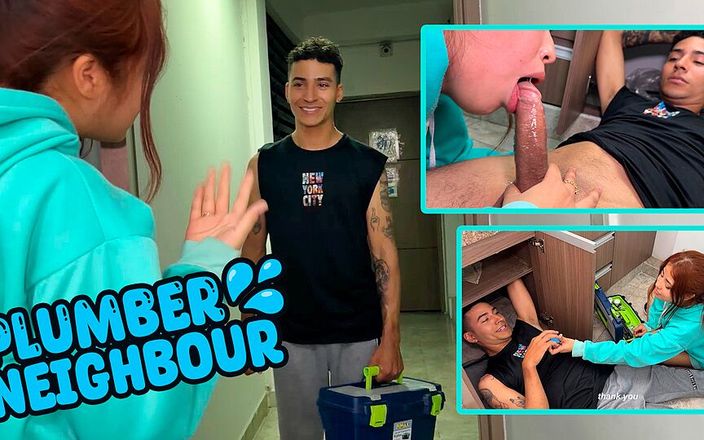 ThiagoLopez: 내 파이프를 언로깅하는 젊은 이웃 배관공 - 티아고 로페즈 &amp; Celeste Alba
