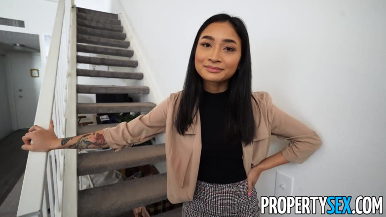 Property sex: Broke Asian Realtor Avery Black Pays Contractor with Deepthroat &amp; Facial...
