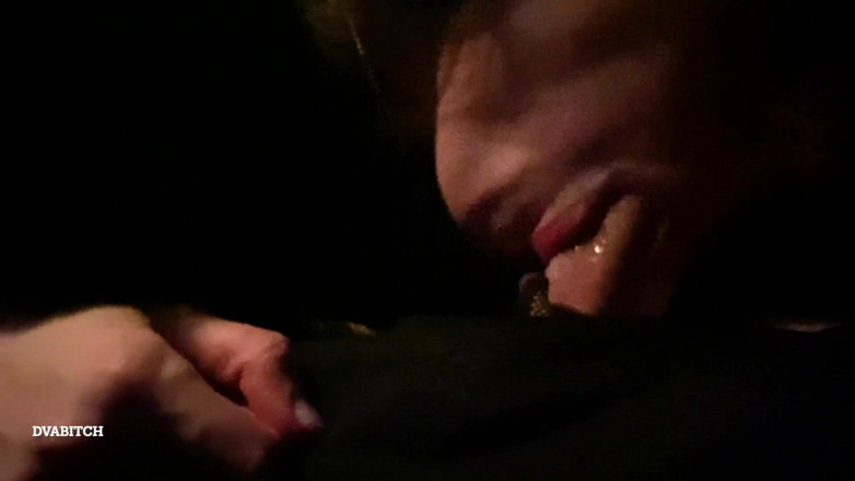 Dvabitch: Late night car closeup blowjob