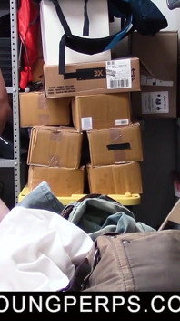 Young Perps - Shy Teen Shoplifter Gets Dominated and Fucked by Two Black Security Guards