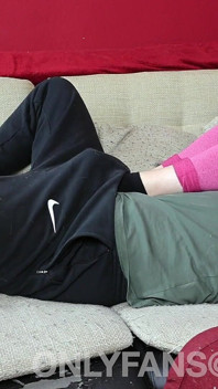 Amateur Facesitting and Ballbusting in Socks and Leggins