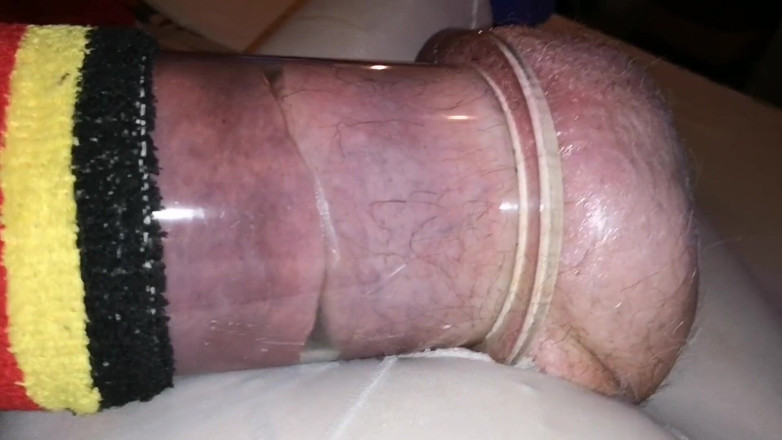 Monster_Meat_: Pumping with cockring on
